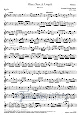 Missa Sancti Aloysii MH 257 - part - violin 1